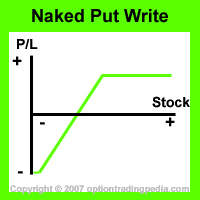 Naked Put Write Risk Graph
